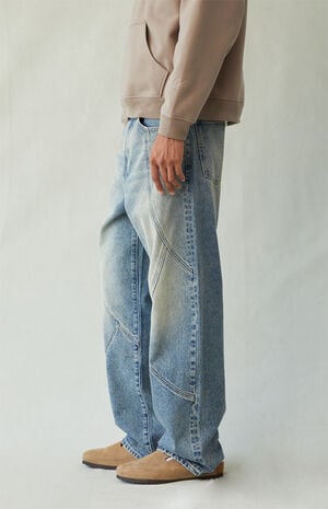 Dylan Baggy Jeans Seamed Medium Blue image number 3