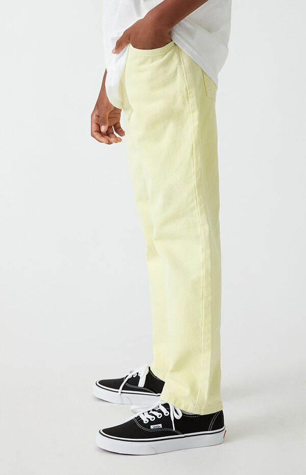 Pacsun Kids Yellow Pastel Straight Leg Jeans