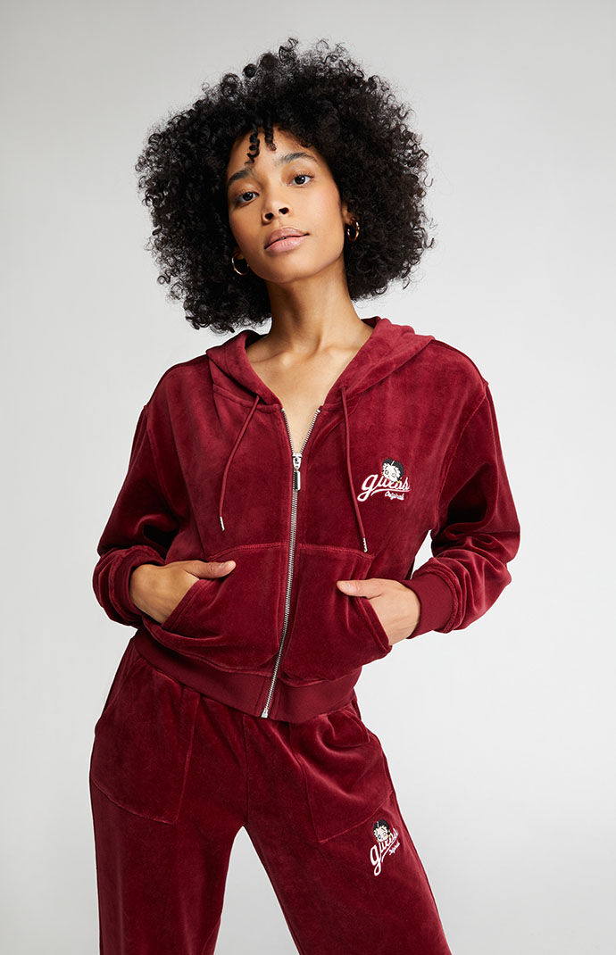 Guess sales velour tracksuit