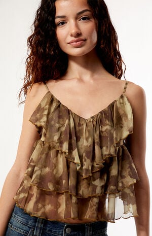 Marisol Ruffle Tiered Tank Top image number 5