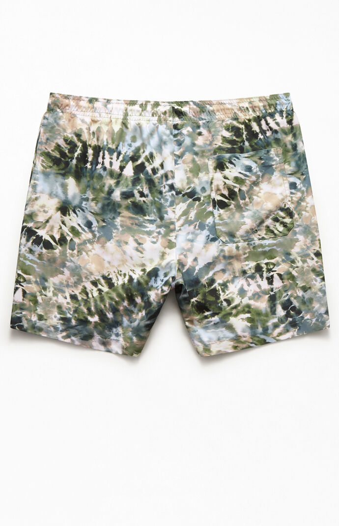 Spiral Dye Effect 17" Swim Trunks