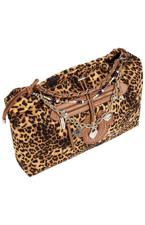 Leopard Print Soft Hobo Bag image number 5