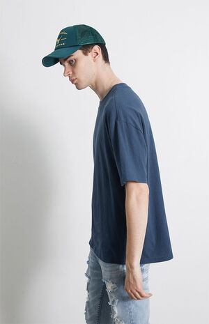 Dark Blue Loch Solid Boxy T-Shirt image number 3