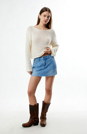 Light Indigo Candy Denim Mini Skirt image number 5