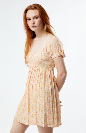 Heart Song Puff Sleeve Mini Dress image number 2