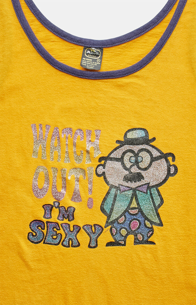 PS VINTAGE 80s Watch Out! I'm Sexy Graphic Tank