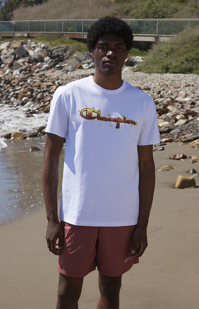 White Airbrush Script T-Shirt