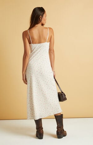 Daisy Floral Tie Front Midi Dress Daisy Floral Tie Front Midi Dress image number 3