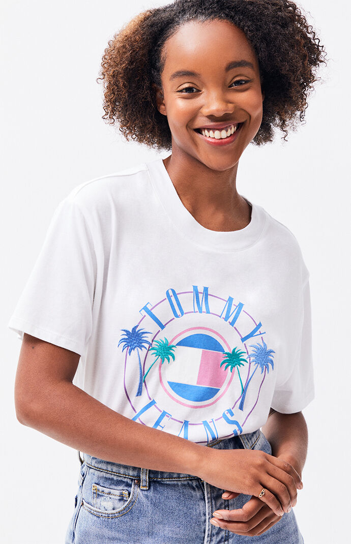 tommy jeans circle logo t shirt