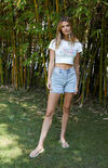 Light Blue '90s Girlfriend Denim Shorts Light Blue '90s Girlfriend Denim Shorts image number null