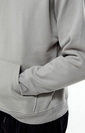 Gray Solid Color Hoodie image number 2