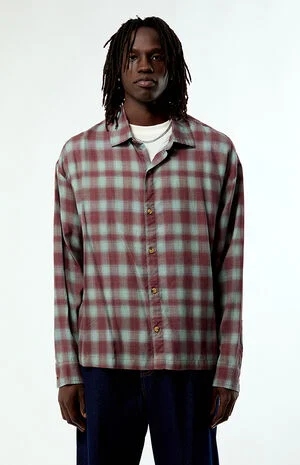 Dune Plaid Print Long Sleeve Shirt image number 1