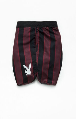 By PacSun Striped Scalloped 15" Swim Trunks image number 3