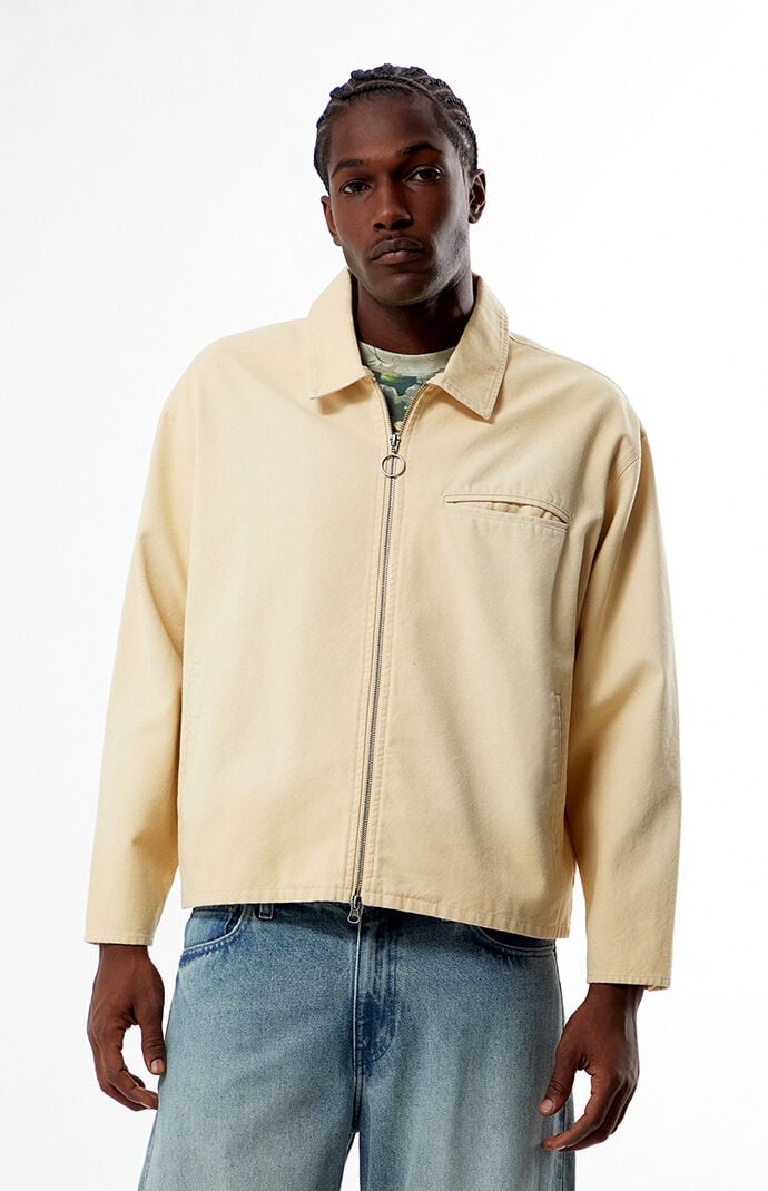 Pacsun Tan Washed Canvas Gas Jacket