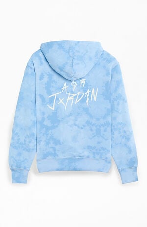 Jordan x J Balvin Blue Tie Dye Hoodie image number 1