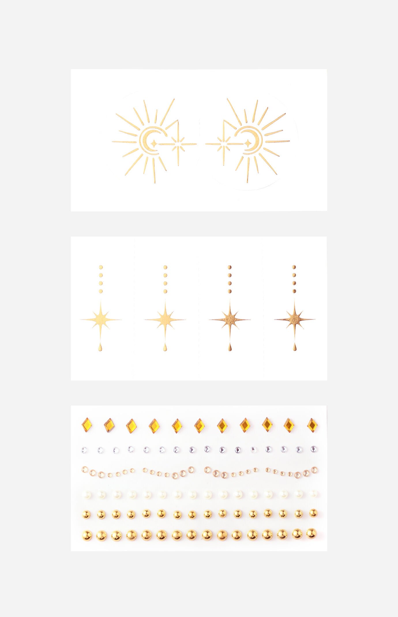 NEVER HAVE I EVER Starry Eyed Face Gem Stickers