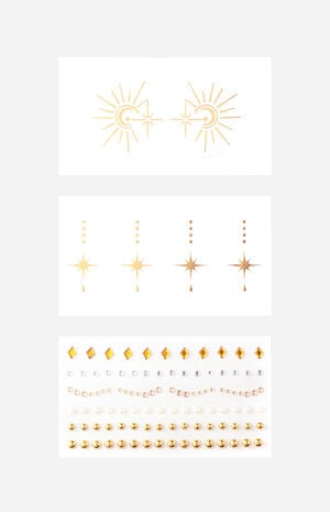 Starry Eyed Face Gem Stickers image number 3