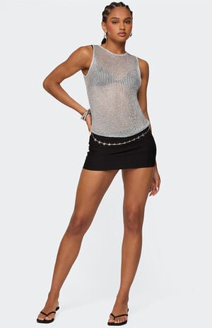 Amalya Shiny Sheer Knit Top image number 4