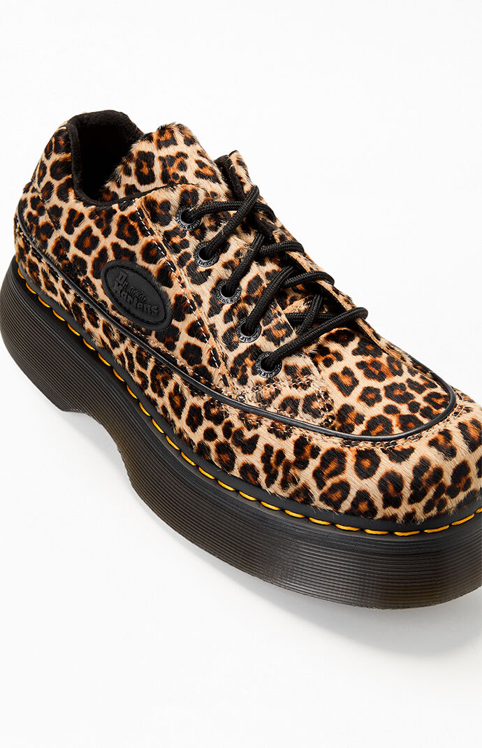 Dr Martens Women's Buzz 5 Eye Textured Leather Leopard Shoes | Pacsun