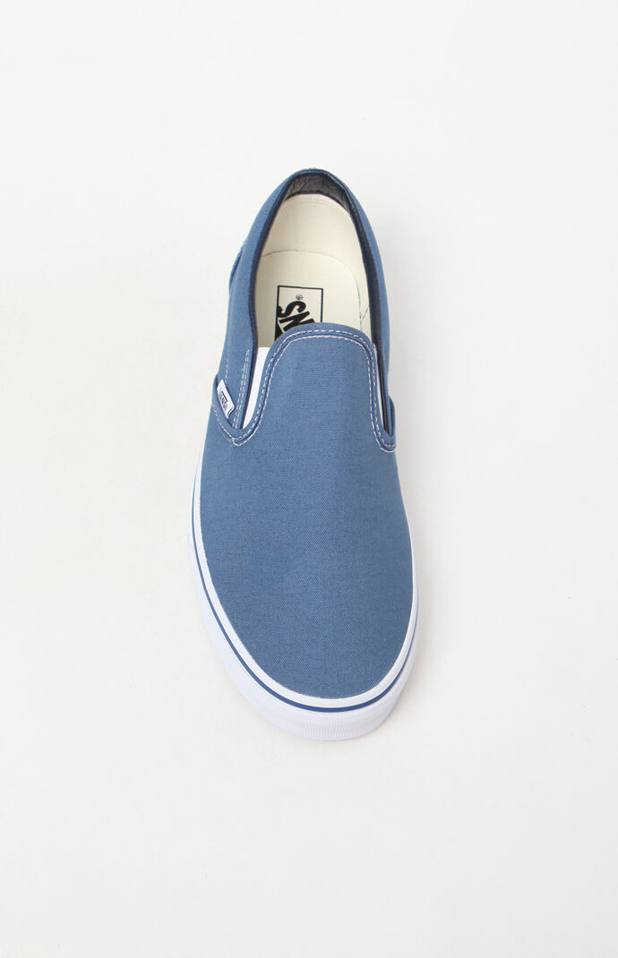 vans classic blue slip on