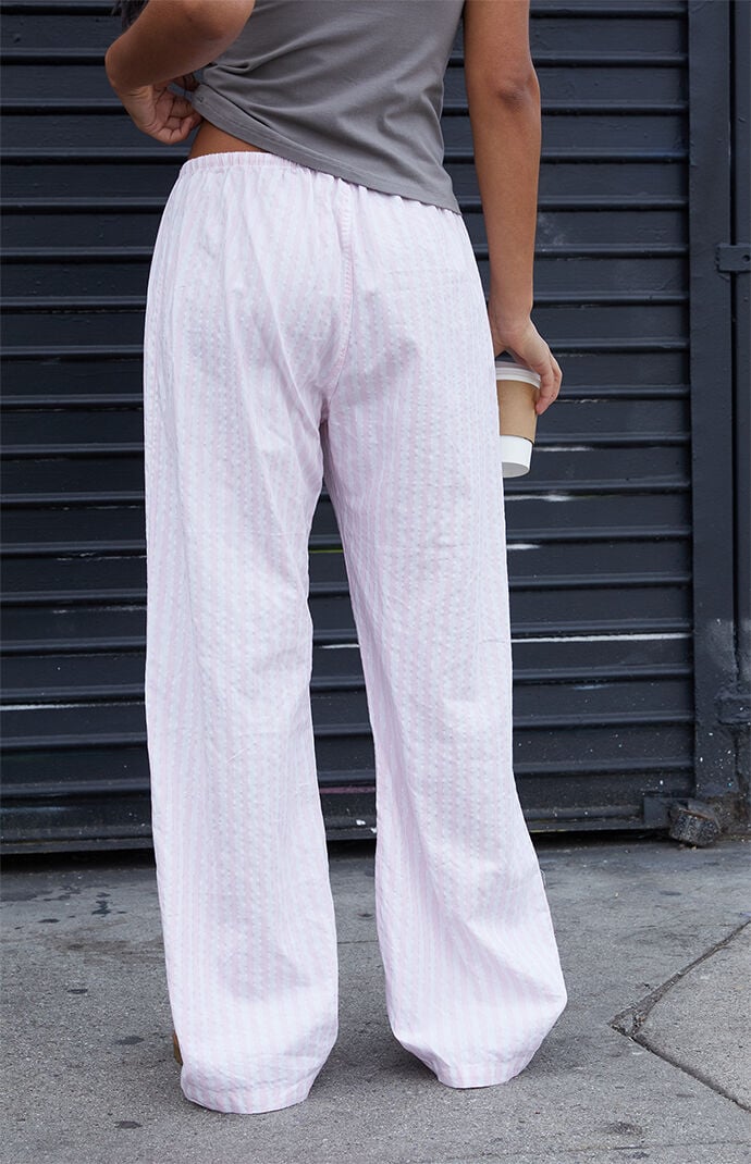 John Galt Striped Drawstring Baggy Lounge Pants