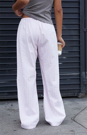 Striped Drawstring Baggy Lounge Pants image number 4