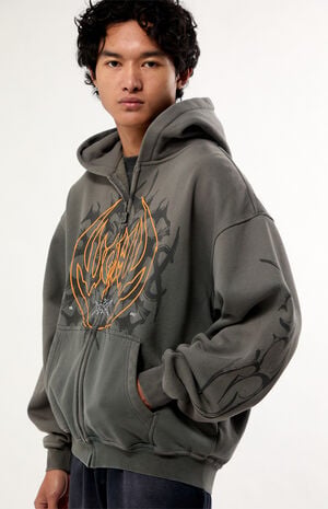 x Pacsun Night Star Zip Up Hoodie image number 2