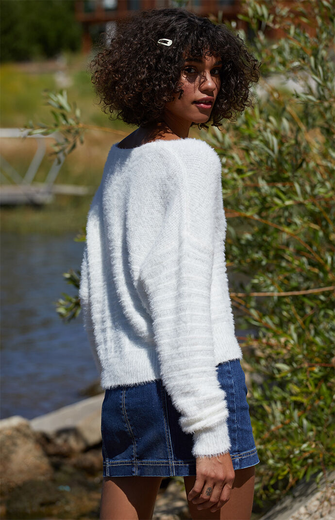 Fuzzy Horizontal Dolman Sweater