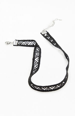 Woven Geometric Choker Necklace image number 2