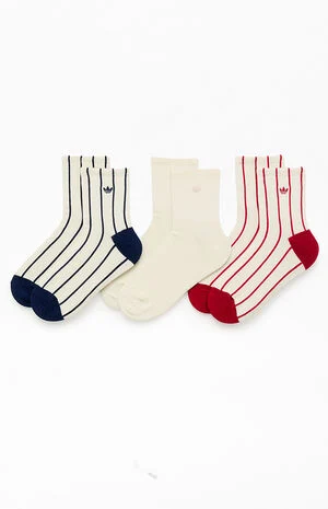 3 Pack Originals Pinstripe Crew Socks image number 1