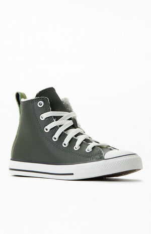 Kids Leather Lined Utility High Top Shoes image number 1
