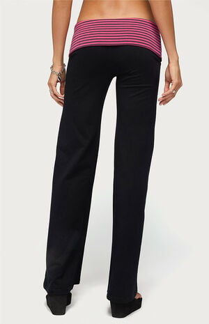 Maci Striped Foldover Pants image number 3