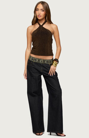 Katalya Glitter Halter Top image number 4