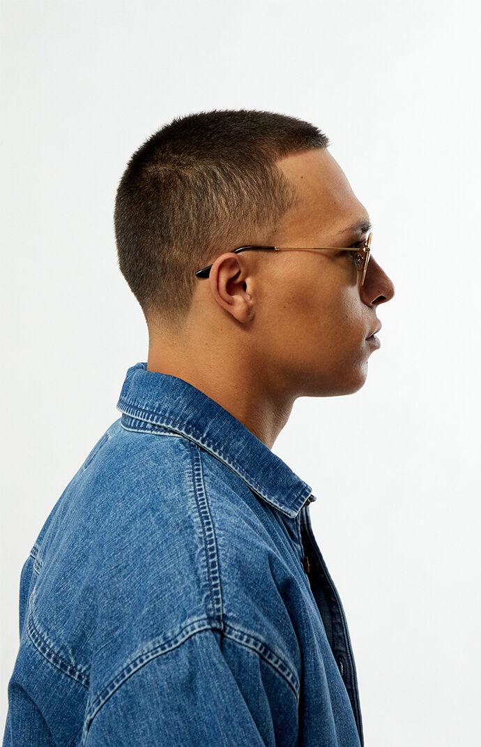 Ray-Ban RB3548 Gold Hexagonal Sunglasses