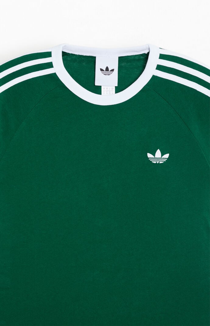 adidas Green Three Stripe T-Shirt