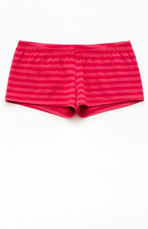 Red Striped Boxer Boyshorts image number 1
