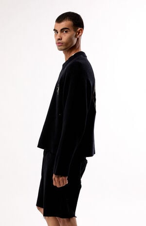 Black Le Palais Quarter Zip Polo Sweater image number 3