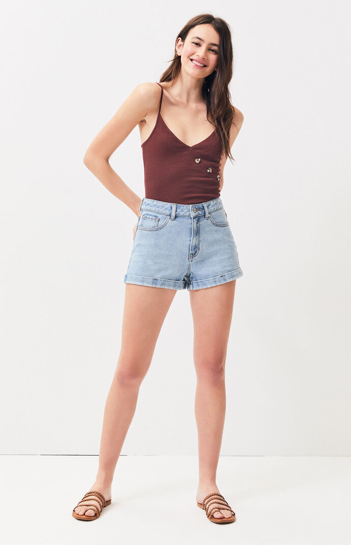 mom jean shorts pacsun