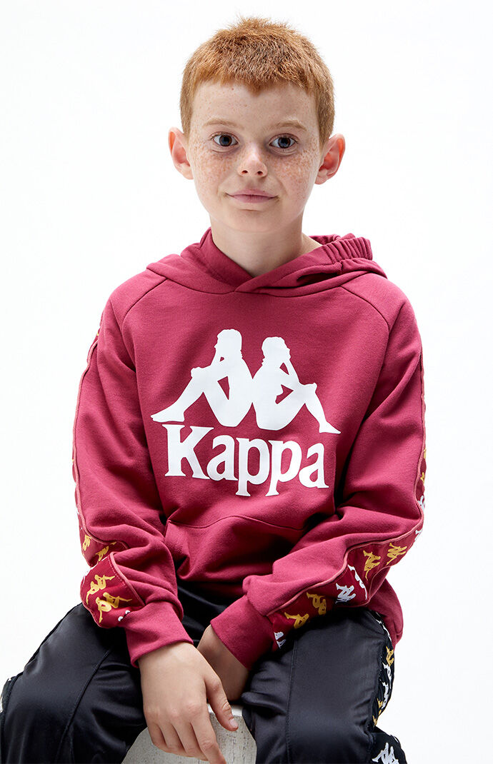 Red best sale kappa hoodie