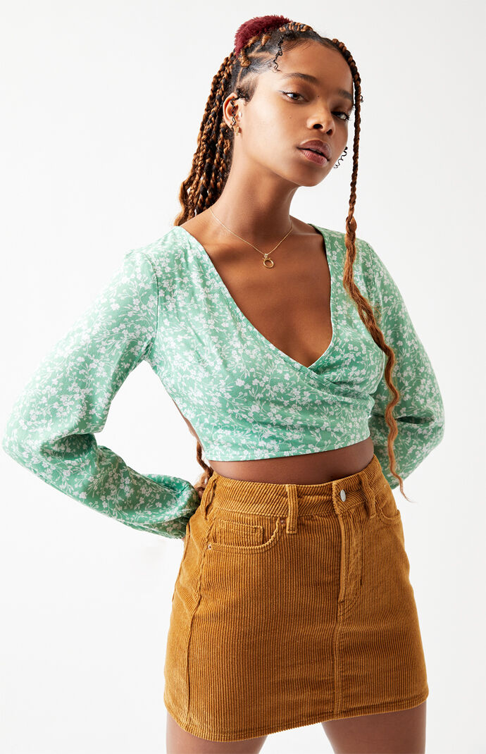 Long Sleeve Tie Back Top