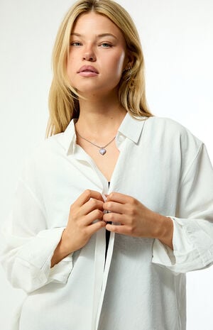 Naomi Long Sleeve Button Down Cover-Up Shirt image number 5