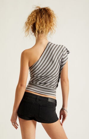 Joan One Shoulder Striped Top image number 4
