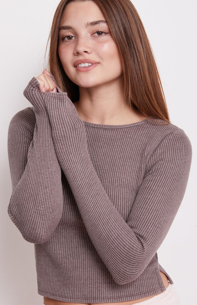 新入荷 Knit Waffle 1980 PAC Est. Long PacSun | Top Sleeve トップス
