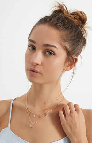 x PacSun Butterfly Layered Necklace