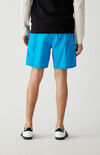 Blue Classic V Belted Shorts Blue Classic V Belted Shorts image number null
