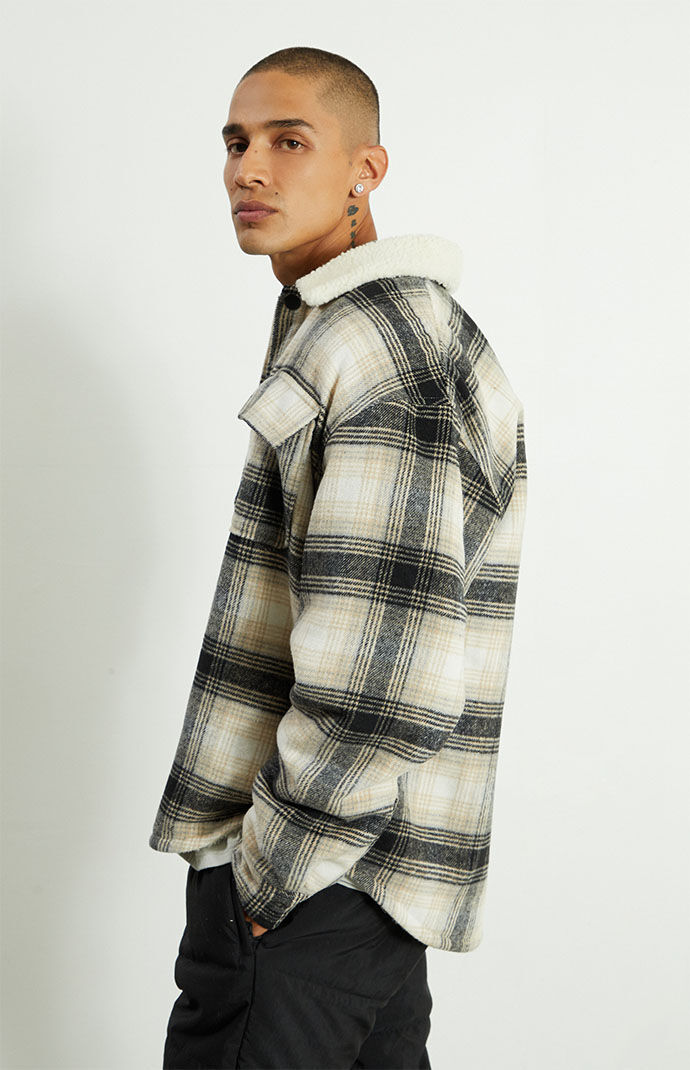 PacSun Sherpa Plaid Jacket PacSun