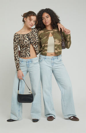 PacSun Light Indigo Low Rise Girlfriend Jeans | PacSun