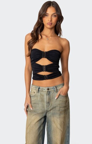 Ariella Cut Out Strapless Top image number 1