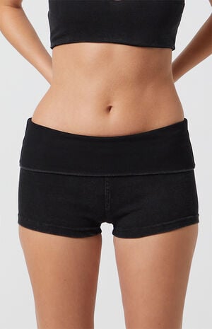 Active Fold-Over Micro Biker Shorts image number 2