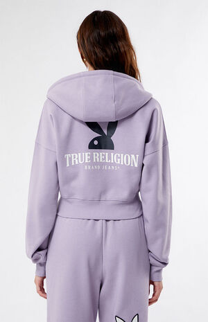 x Playboy Full Zip Cropped Hoodie image number 3